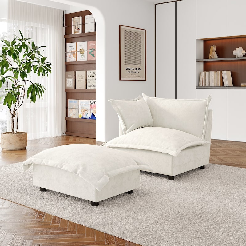 Double Layer Cushion Comfy Cloud Modular Sectional Sofa Set