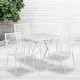 preview thumbnail 9 of 23, 28-inch Square 5-piece Indoor/ Outdoor Folding Table and Chairs Set White