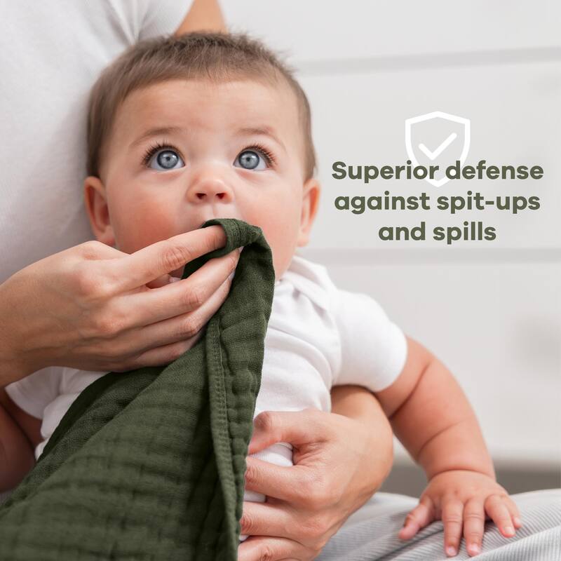 Muslin Burp Cloths for Babies by Comfy Cubs