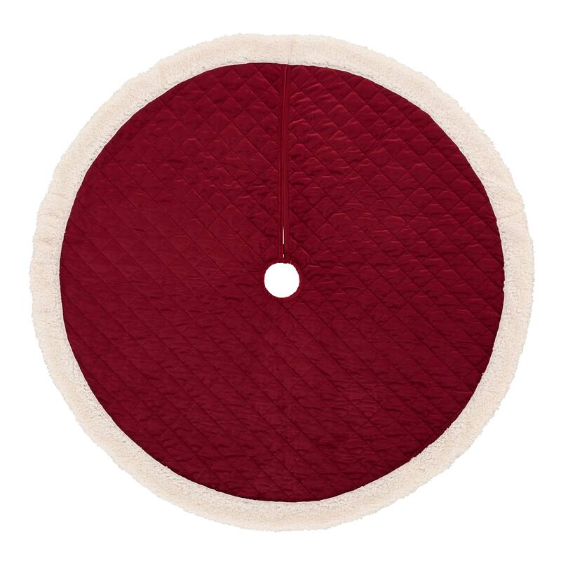J. Queen New York Casey Sherpa Quilted Christmas Tree Skirt