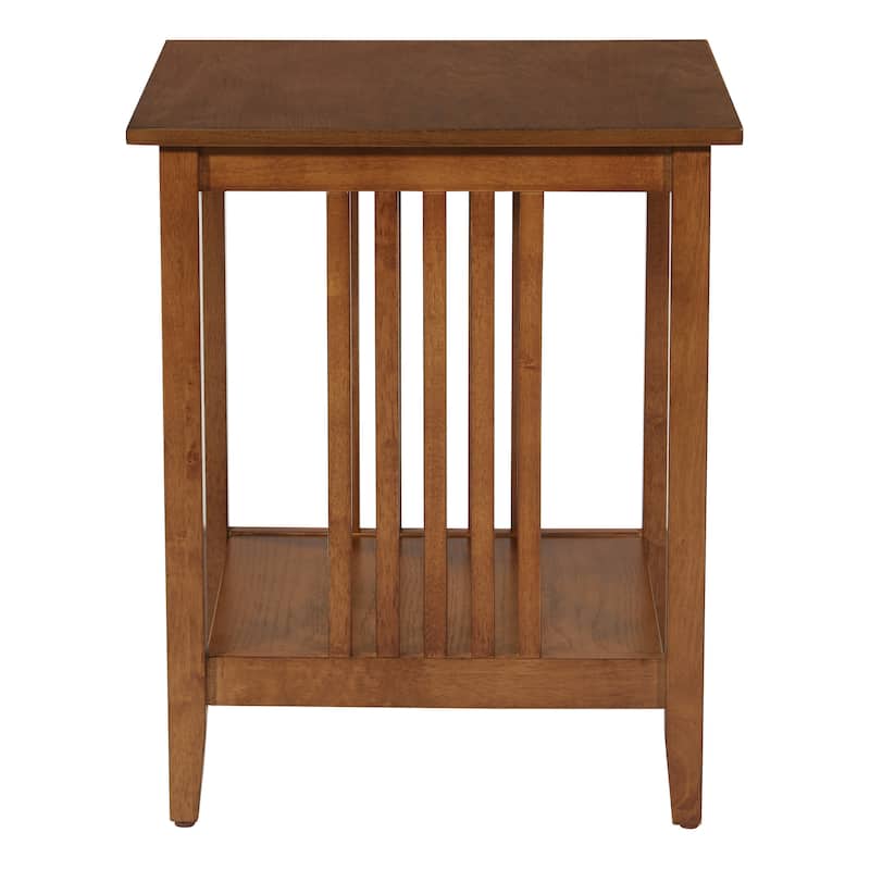 Porch & Den Clifton Mission Medium Oak Wood Finish Side Table