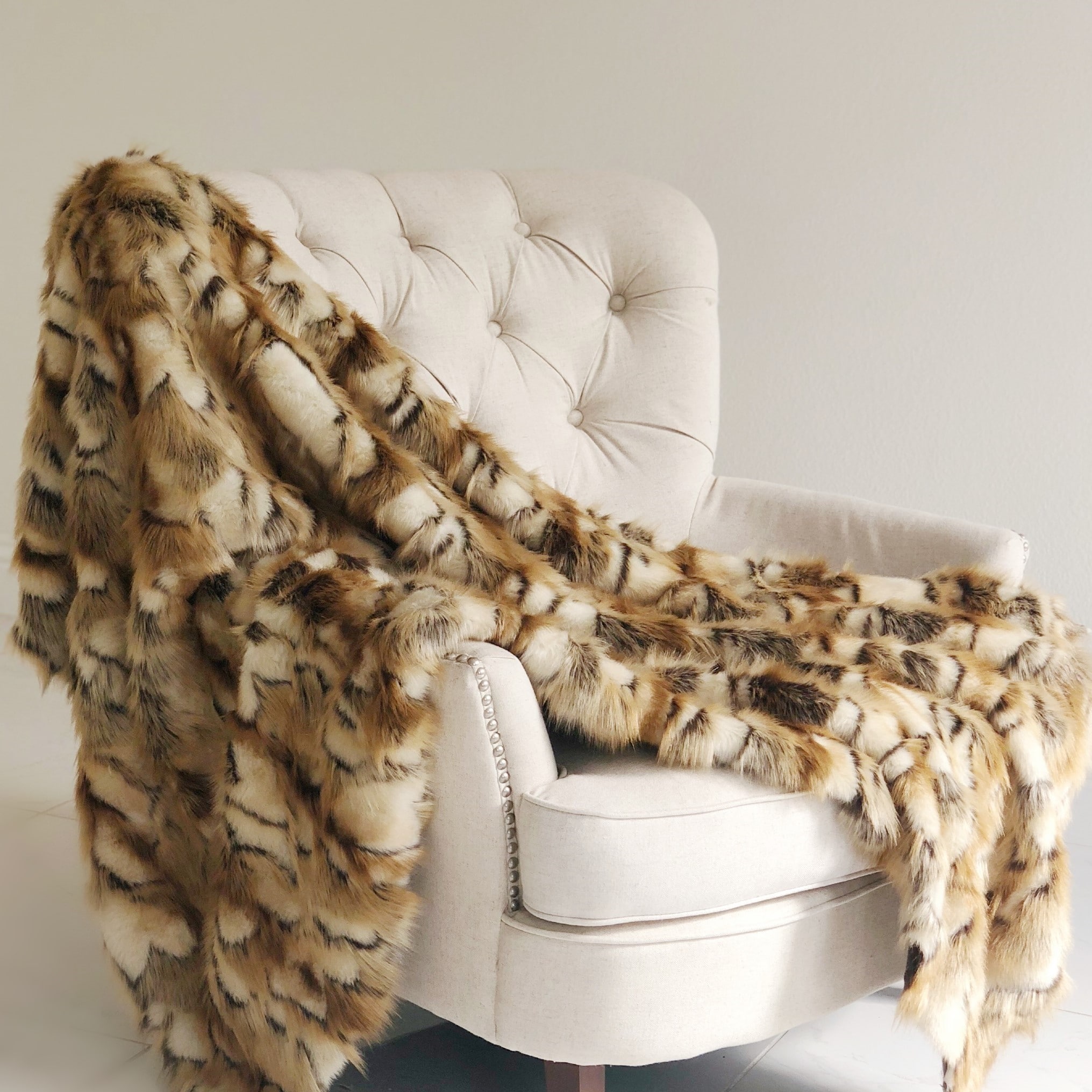 White and gold blanket best sale