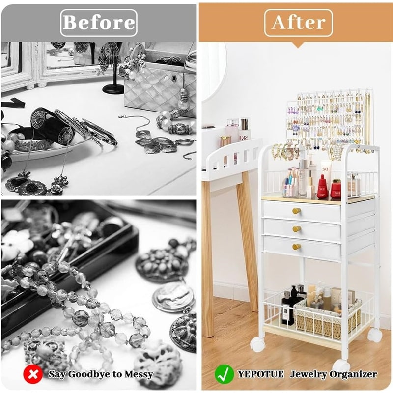 Large Jewelry Holder Organizer 11.02 D x 13.07 W x 38.98 H Bed Bath Beyond 39884076