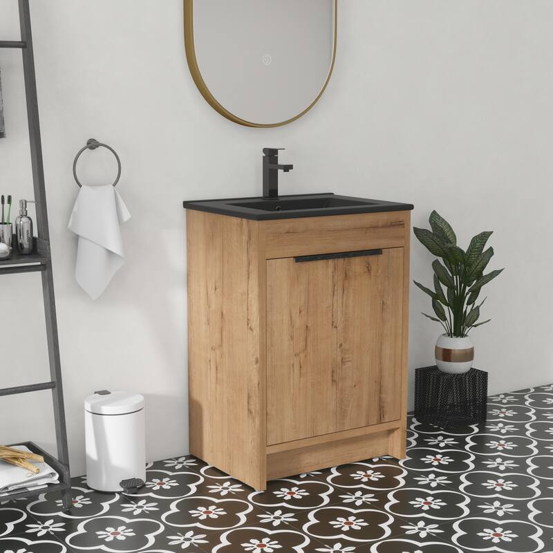 24" Bathroom Vanity with Ceramic Sink
