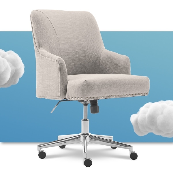 Serta Leighton Light Grey Fabric Home Office Chair. Opens flyout.
