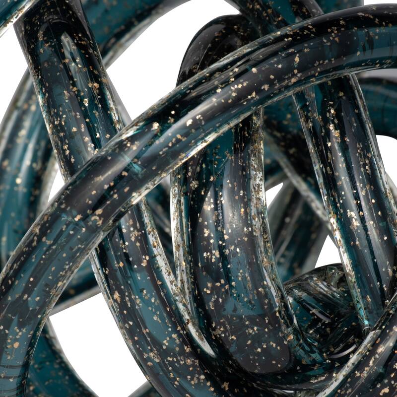Sagebrook Home Sculptural Glass Abstract Knot, Decorative Objects, Home Accent Piece