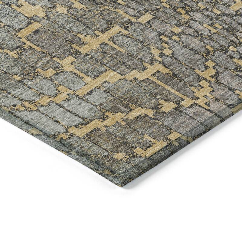 Machine Washable Indoor/ Outdoor Modern Cobble Chantille Rug