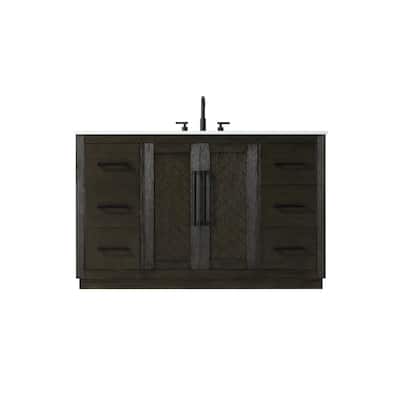 Elegant Lighting VF29054 Chase 54" Free Standing Single Basin Vanity