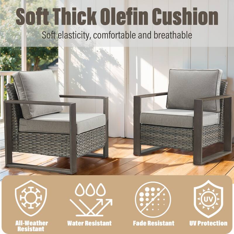 Gymojoy Outdoor Club Chair with Soft Cushion