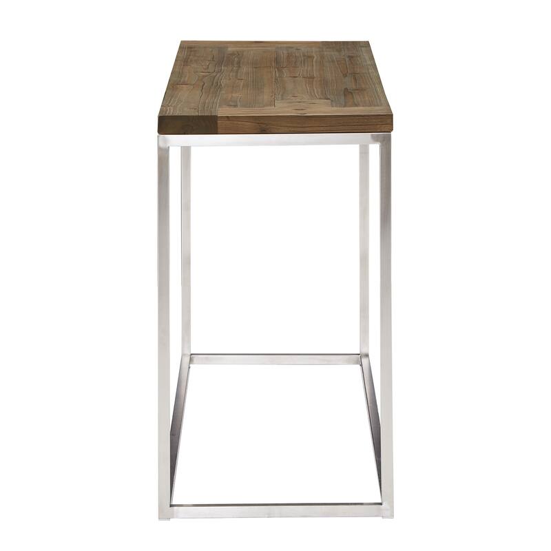 Keenan Stainless Steel Rectangular Sofa Table by iNSPIRE Q Modern - Sofa Table
