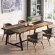 preview thumbnail 7 of 9, Dining Table for 8 People, 70.87-inch Rectangular Wood Kitchen Table Brown