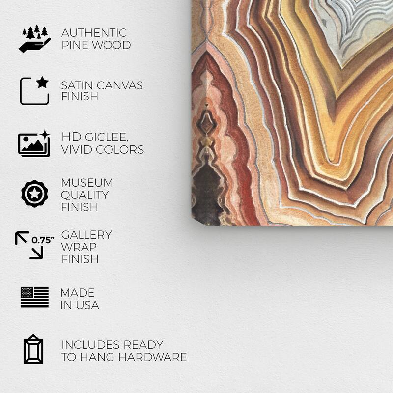 Wynwood Studio Canvas Abstract Gold Inspired Gold and Modern & Contemporary Wall Art Canvas Print