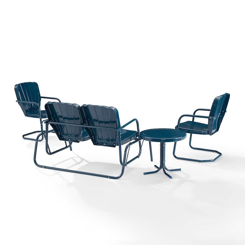 Crosley Ridgeland 4-piece Outdoor Metal Conversation Set - 75"x88"x34.25"