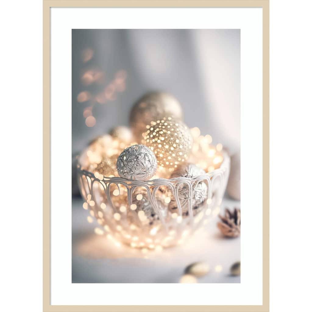 Grey Bowl Still life by Treechild Framed Canvas Wall Art Print