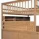 preview thumbnail 37 of 36, Convertible Bunk Bed with LED Storage Wall & Pegboard by Harper&Bright Designs