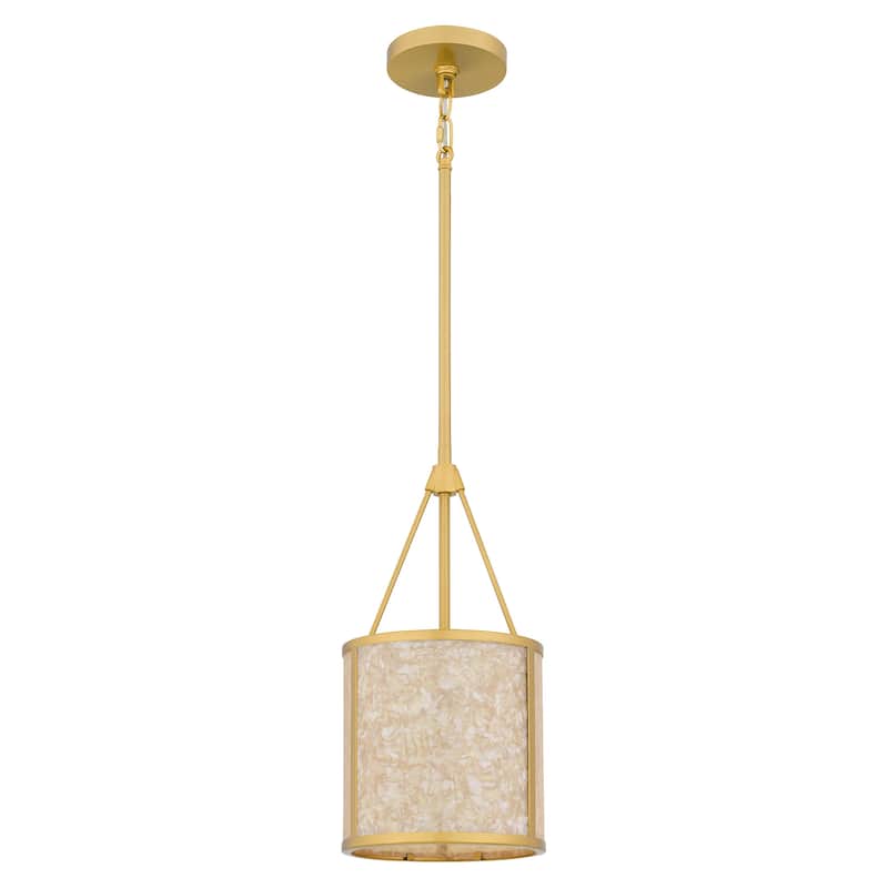 Stoneland 1-Light Brushed Gold Mini Pendant