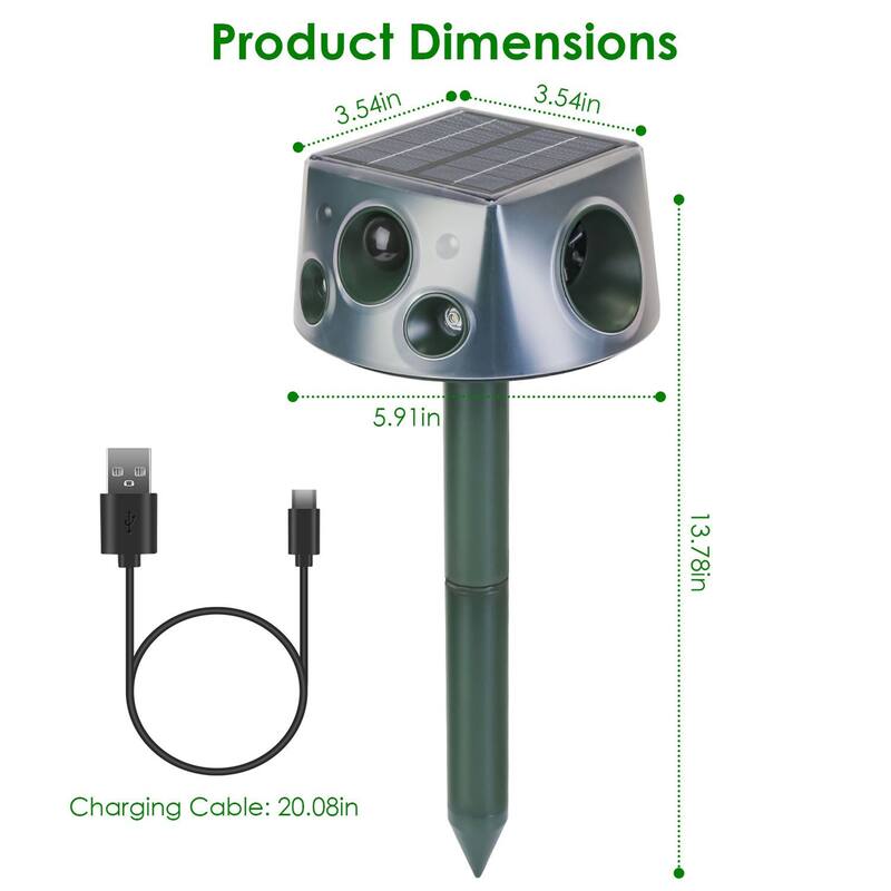 6-in-1 Solar Animal Repeller