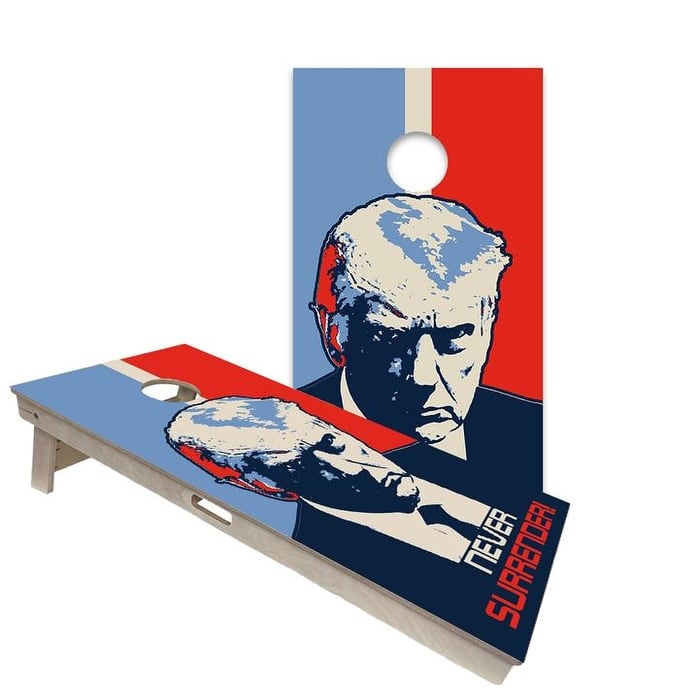 Never Surrender Regulation 2x4 Cornhole Board Set - All-Weather - NO Accessories