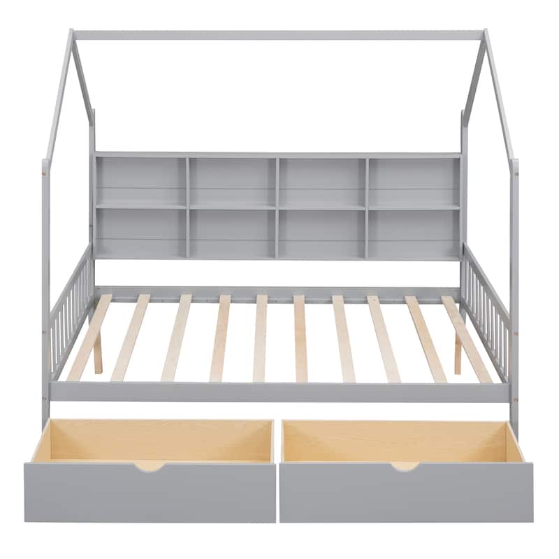 Kids Bed with Storage Shelf