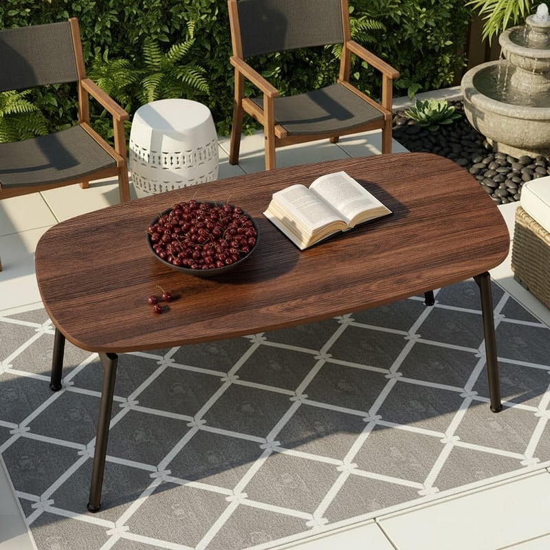 39'' Foldable Coffee Table Side Table with no Storage for living room