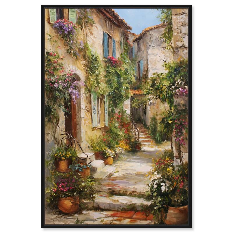 Mediterranean Charm II Canvas by Art Remedy - Black - 16" x 24"