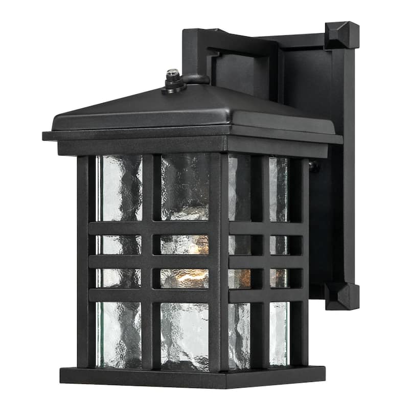Westinghouse Caliste One-Light Outdoor Wall Lantern with Dusk to Dawn Sensor, Textured Black Finish