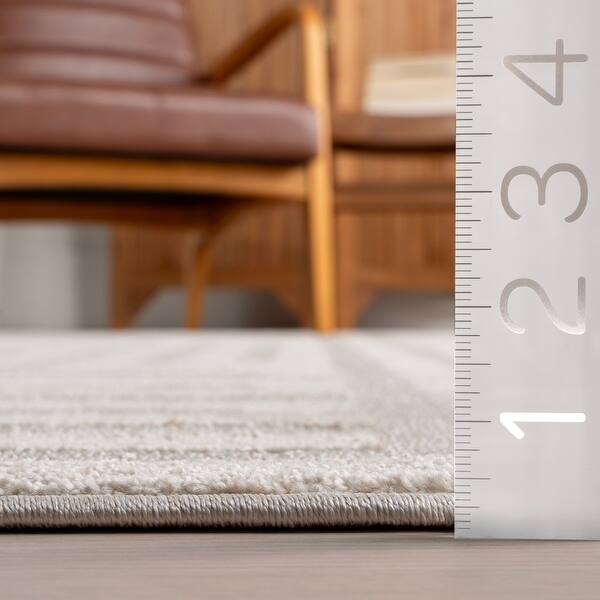 dimension image slide 0 of 2, Nuloom Mireya SpinClean Geometric Maze Machine Washable Area Rug