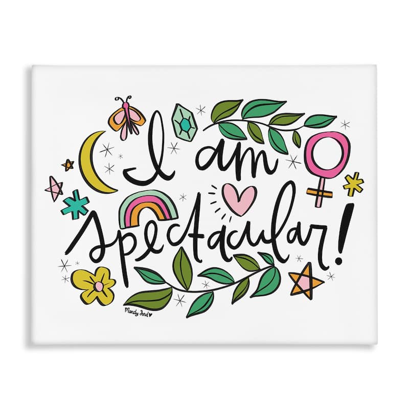 Stupell Motivational I Am Spectacular Canvas Wall Art Design By Mandy Ford Art + Illustration - 20 x 16