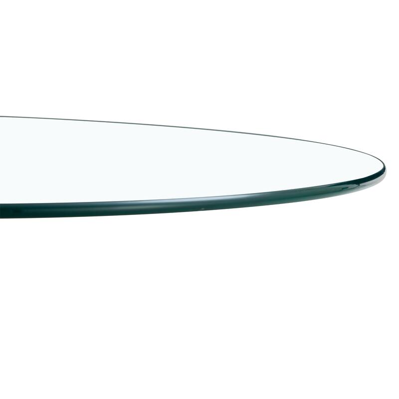 Table and chair set.A 35" Transparent Tempered Glass Round Dining Table-Gold Metal Bracket and Base.Paired with 4 BLACK