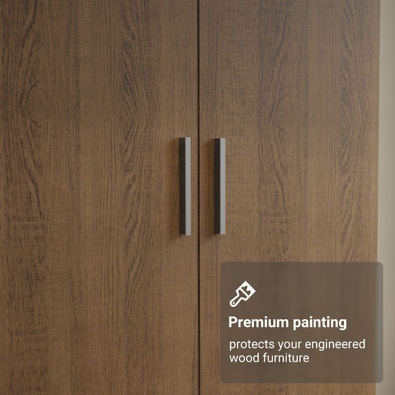 Madesa 6 Doors 6 Drawers Wardrobe With Hanging Space 94"L