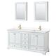 Option White / White Cultured Marble Top / Brushed Gold