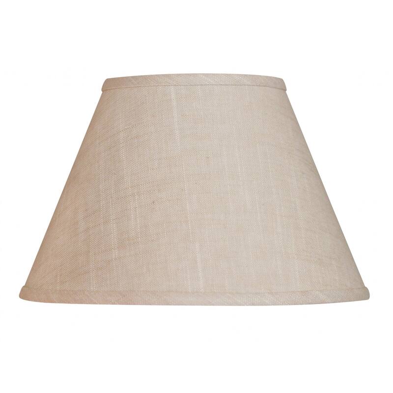 12" Light Wheat Premium Empire Slanted Linen Lampshade - 12" L x 12" W x 8" H - Light Yellow - 12" L x 12" W x 8" H
