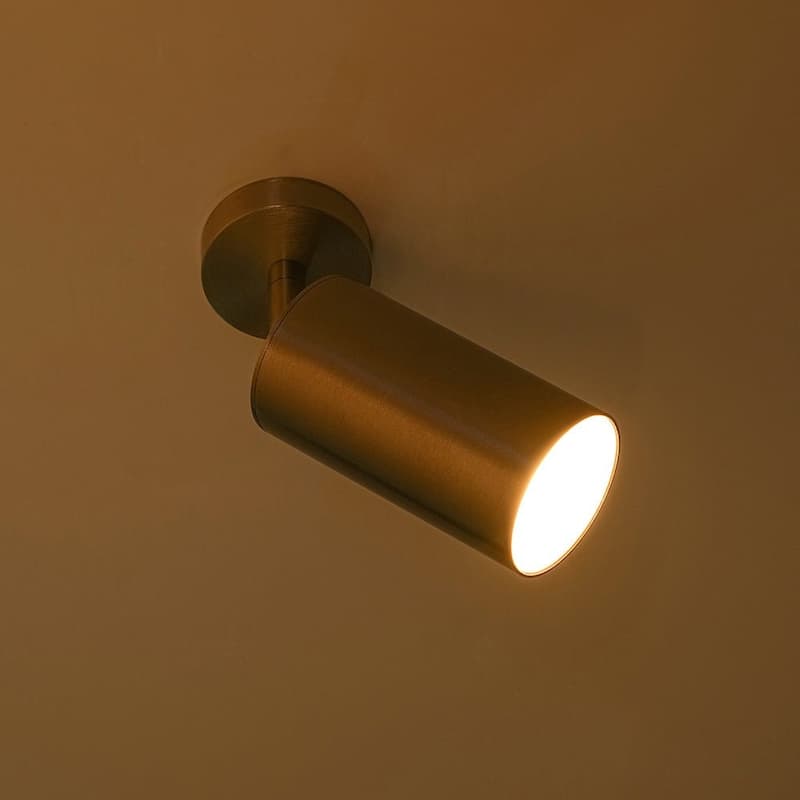 Modern Brass 1-Light Ceiling Spotlight - Adjustable