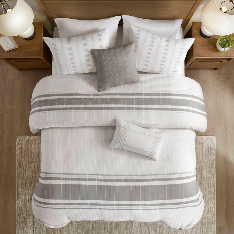 Harbor House Morgan 5 Piece Cotton Jaquard Duvet Set (Insert Excluded)