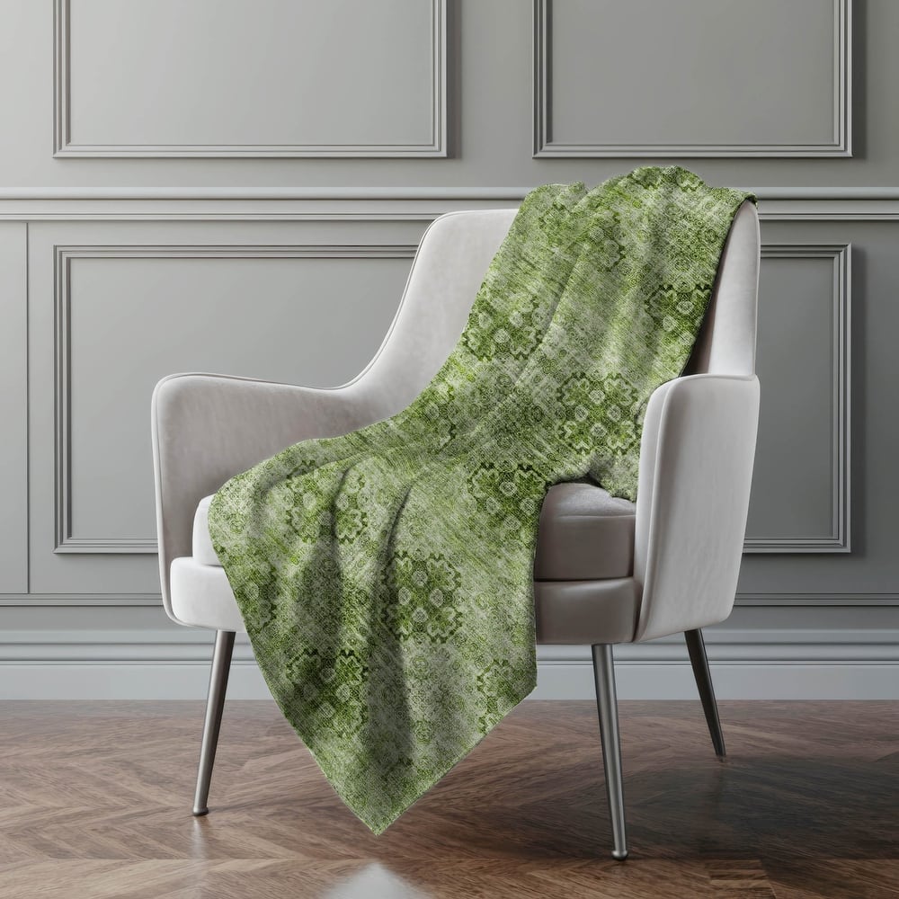 Premium Machine Washable Boho Imprints Sherpa Throw Blanket