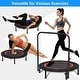 preview thumbnail 3 of 5, 40 Inch Mini Exercise Trampoline Foldable with Adjustable Handle Max Load 440lbs for Adults or Kids