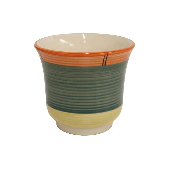 Home&Manor Ceramic Planter with Drain Hole