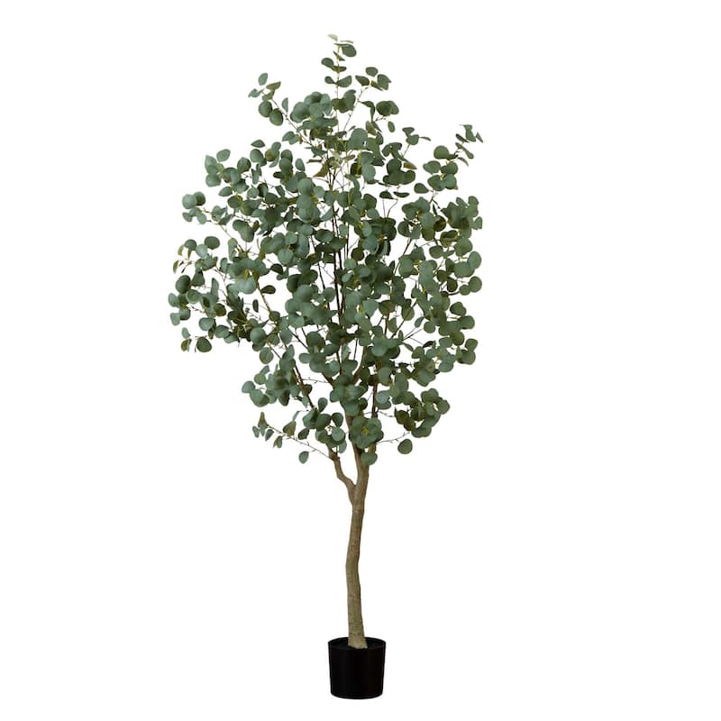 Greco Eucalyptus Artificial Potted Tree - 7'