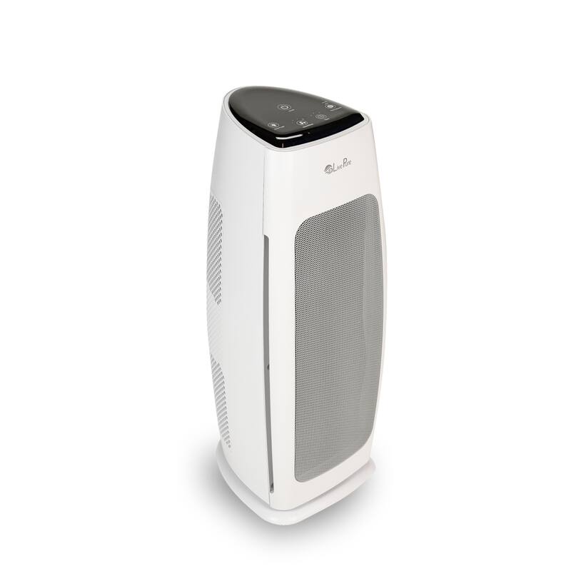 LivePure LP270THP Sierra Series Digital Tall Tower Air Purifier with Permanent Filtration - White