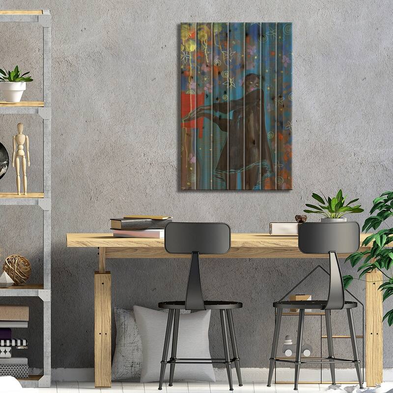 Lights Out Print On Wood by Sasha Robinson - Multi-Color