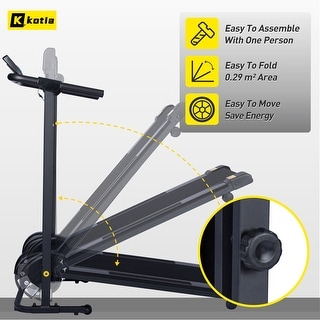 Under Desk Manual Treadmill with Black Incline Portable Treadmill