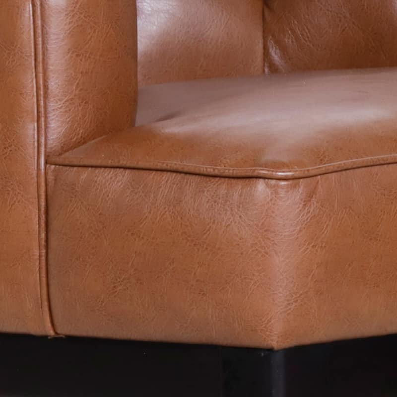 Clough Fabric or Faux Leather Tufted Accent Chair by Christopher Knight Home