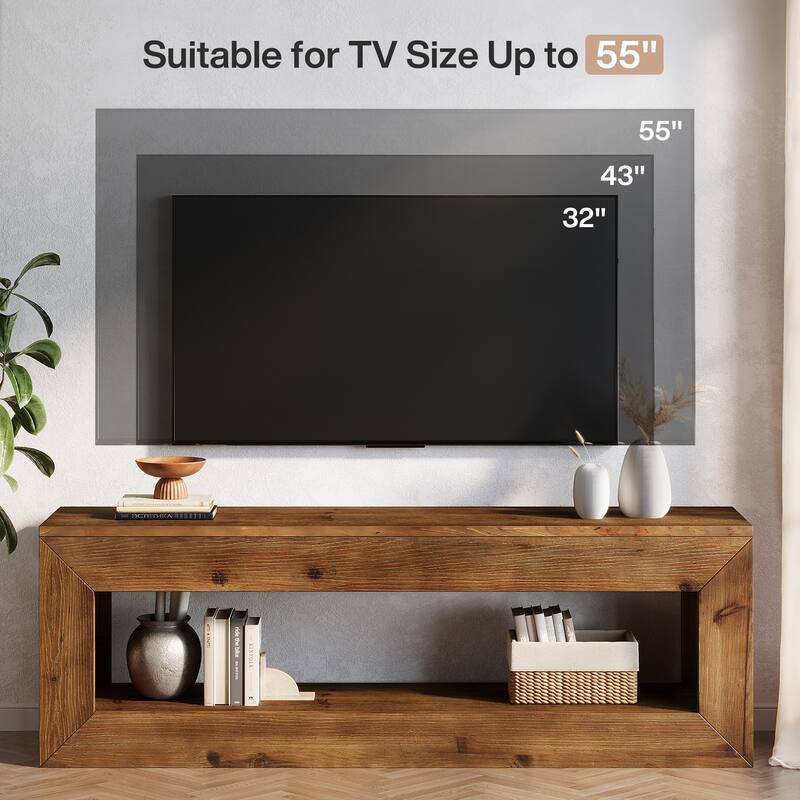47" Solid Wood TV Stand for 32/43/55" TVs