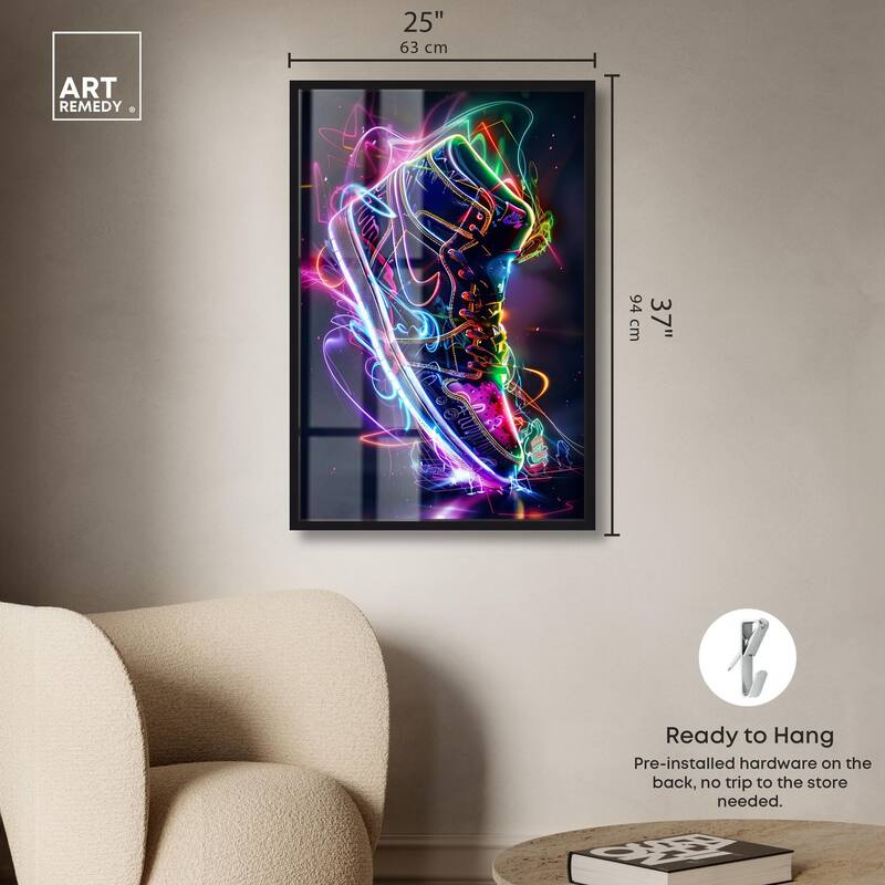 Bright Lights Sneaker Shadowbox by Art Remedy