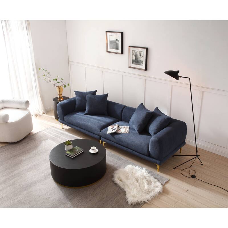 GDF Studio - Welland Modern Wood Round Coffee Table - Black (35.10")