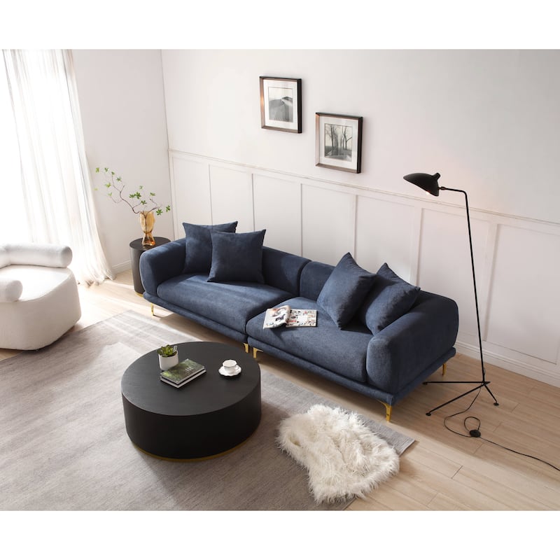 Round Coffee Table 35.1" Modern Living Room Table