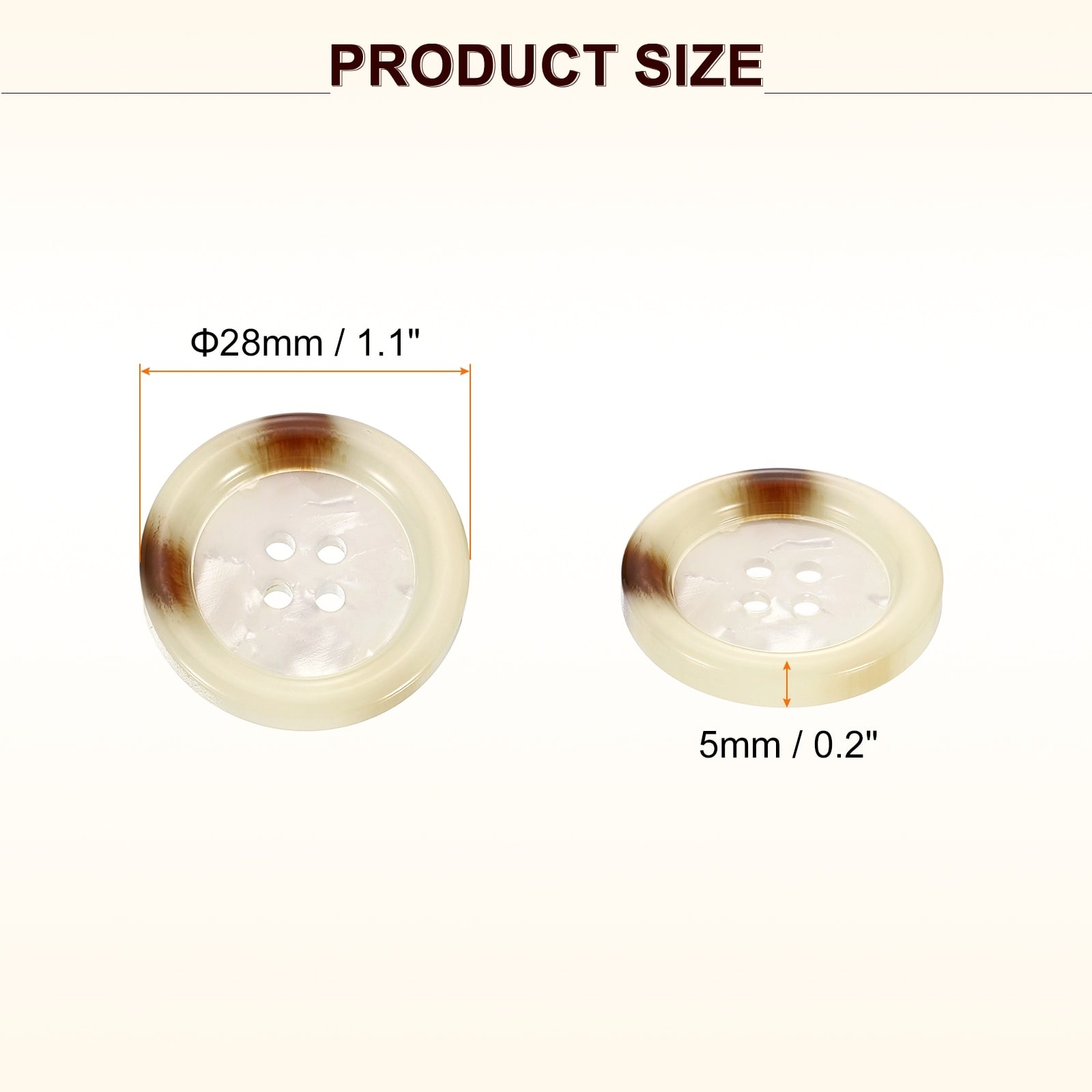 Sewing Button 4 Holes Resin Round Button Craft Sewing Accessories for Clothing DIY Crafts Decoration