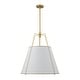 preview thumbnail 91 of 91, Mid Century 4-Light Conical Fabric Shade Lantern Pendant Ambient Light