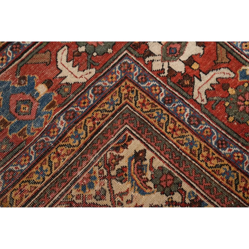 Hand Knotted Oriental 100% Wool Carpet Traditional All-Over Beige & Ivories Sultanabad Area Rug - 17' 2'' X 11' 7''