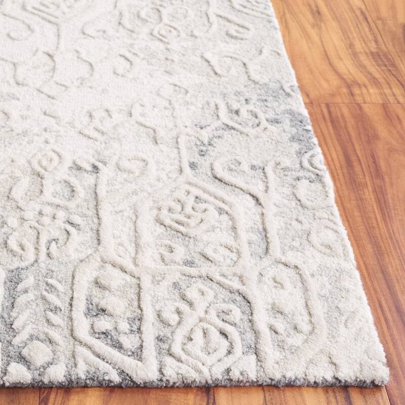 SAFAVIEH Handmade Ebony Marusa Modern & Contemporary Wool Rug